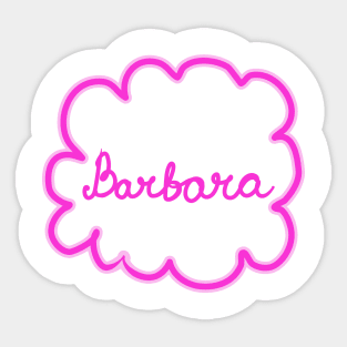 Barbara. Female name. Sticker